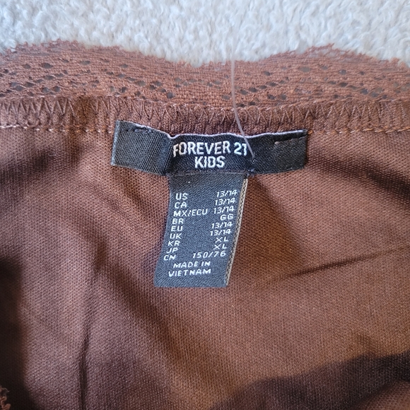 forever 21 brown flower designed dress - Picture 2 of 6